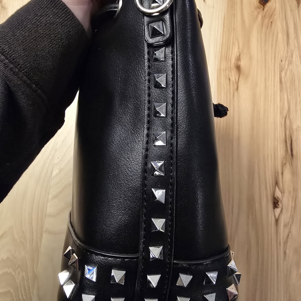 Foxblood Studded Bucket Bag - Picture 3 of 5